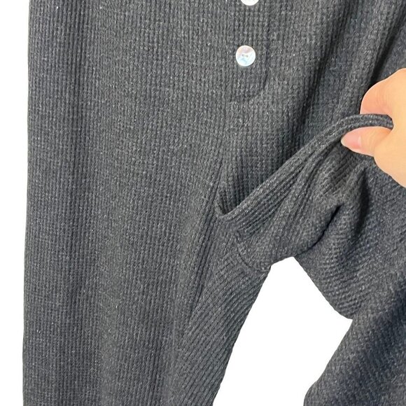 Rails Molly Waffle Lounge Pants Charcoal Women’s Size Small High Rise Tapered Le - Picture 9 of 11
